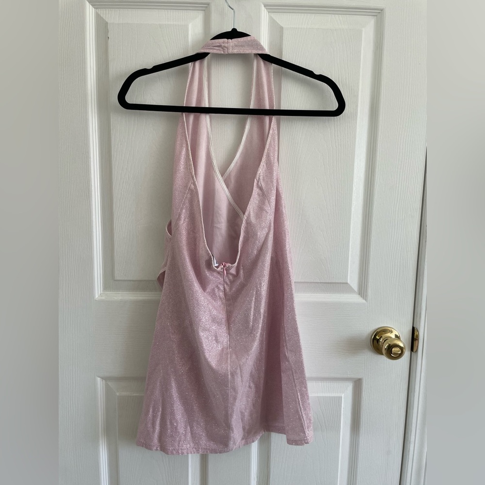 The perfect party dress! Super cute pink sparkly mini dress. - Picture 3 of 3